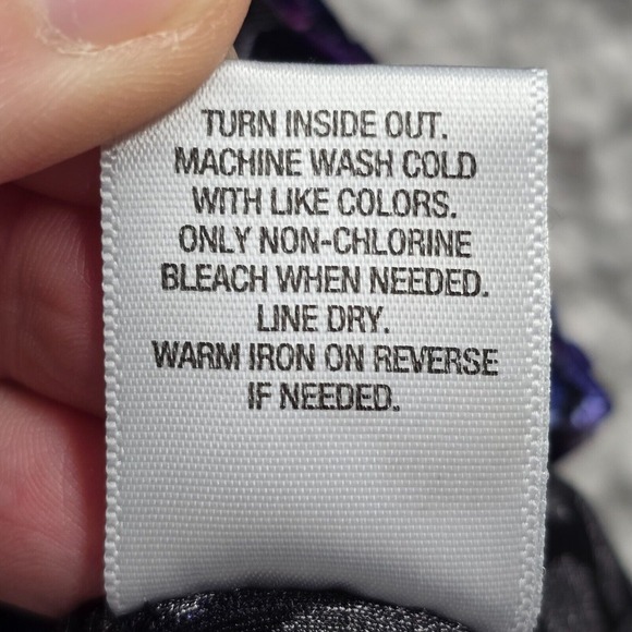 Roz & Ali Women Velvet Burnout Blouse Size 2X Purple 3/4 Sleeve Whimsical Witchy - Picture 7 of 12